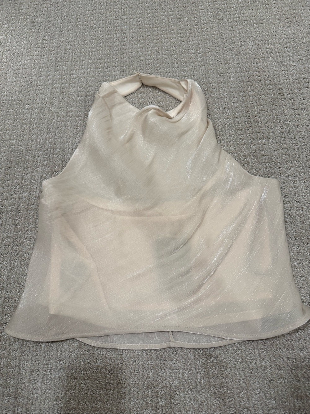 H&M Champagne Shimmer Halter Neck Top